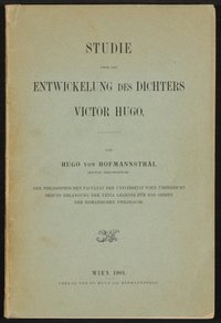Reden und Aufsätze: Studie über die Entwickelung des Dichters Victor Hugo