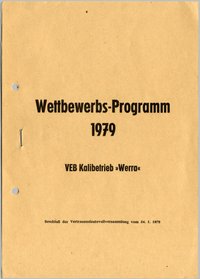 Wettbewerbs-Programm 1979 des VEB Kalibetriebs "Werra"