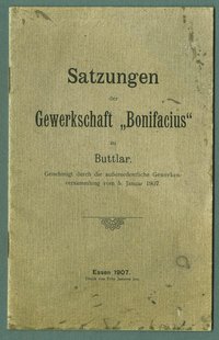 Satzung der Gewerkschaft "Bonifacius" zu Buttlar