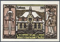 Serienschein 'Eine Mark', Philippsthal (Motiv Rathaus)