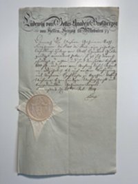 Urkunde, Gewährung einer Besoldungszulage von 800 Gulden für Karl du Thil, 21. Juli 1814