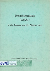 Luftverkehrsgesetz (Luftvg), Fassung 1965